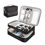 Travel Organizer, Double Layer Cable Organizer Bag Watreproof Electronics Accessories Storage Bag